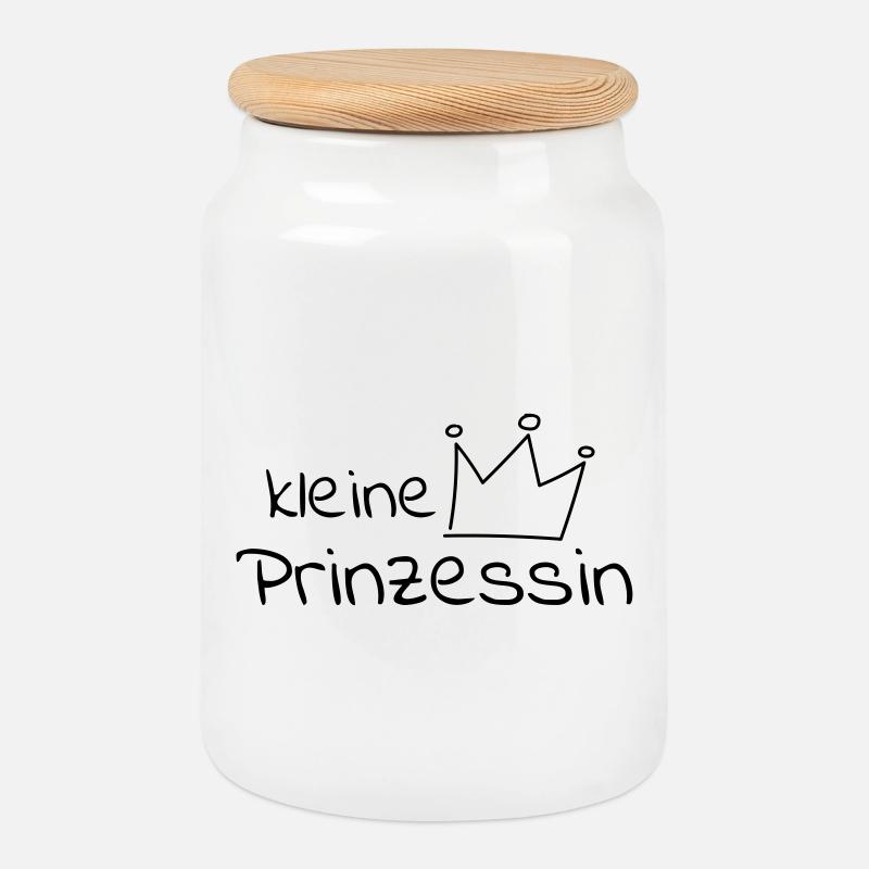 Kleine Prinzessin - Keksdose mit Holzdeckel - Weiß