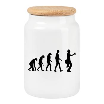 Graffiti / Tag / Writer / Street Art / Graff - Cookie Jar with Wooden Lid - white - Front