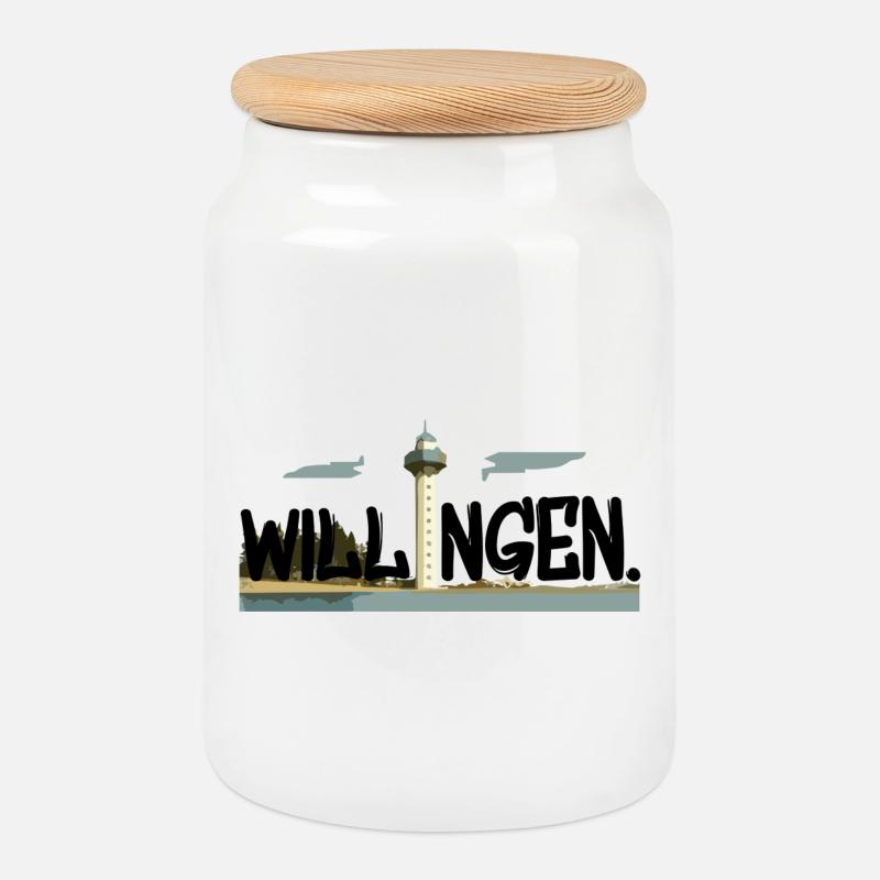 Willingen 20210628 - Keksdose mit Holzdeckel - Weiß