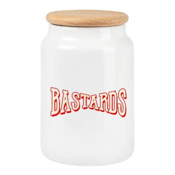 bâtards bandit dieb bâtard ghetto strasse hiphop - Boîte à biscuits avec couvercle en bois - blanc - Devant