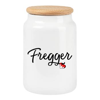 Fregger - Keksdose mit Holzdeckel - Weiß - Vorne