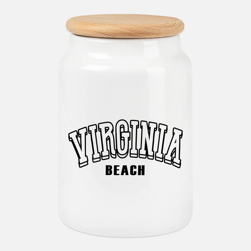 virginia shirt - Keksdose mit Holzdeckel - Weiß