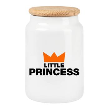 Little Princess mit Krone - Keksdose mit Holzdeckel - Weiß - Vorne