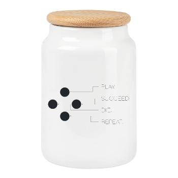 Cadeau de jeu, T-Shirt de jeu, Console de jeu - Boîte à biscuits avec couvercle en bois - blanc - Devant