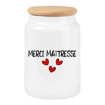 GELIEBTE. VIELEN DANK. DANKE HERRIN - Keksdose mit Holzdeckel - Weiß - Vorne