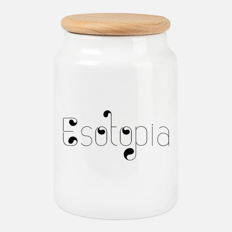 Esotopia - Keksdose mit Holzdeckel - Weiß