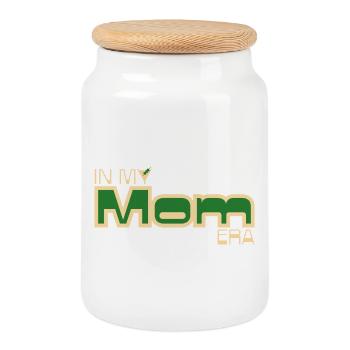 À l’époque de ma mère – Déclaration de maman rétro en vert - Boîte à biscuits avec couvercle en bois - blanc - Devant