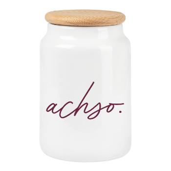 achso. - Keksdose mit Holzdeckel - Weiß - Vorne