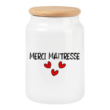 GELIEBTE. VIELEN DANK. DANKE HERRIN - Keksdose mit Holzdeckel - Weiß - Vorne