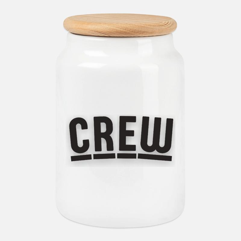 Crew-Design mit Berliner Charme - Keksdose mit Holzdeckel - Weiß