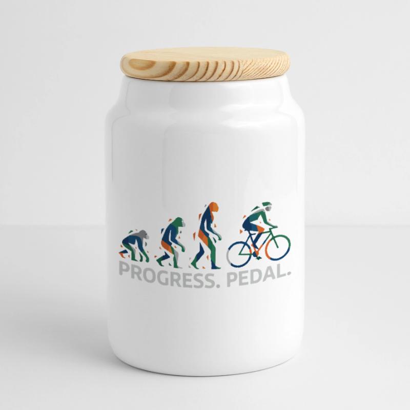 Progress Pedal Evolution Cookie Jar with Wooden Lid
