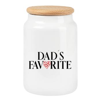 Lieblingskind_Papas_Liebling_- - Boîte à biscuits avec couvercle en bois - blanc - Devant