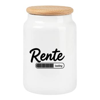 Rente 2026 loading Endlich Ruhestand - Keksdose mit Holzdeckel - Weiß - Vorne