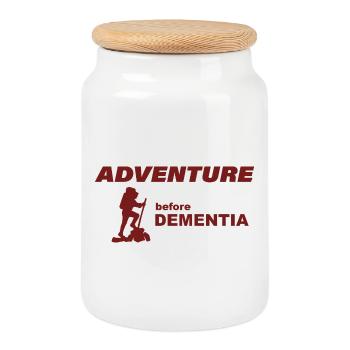 CLIMBING ADVENTURE - Keksdose mit Holzdeckel - Weiß - Vorne