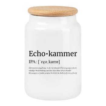 Echokammer - Keksdose mit Holzdeckel - Weiß - Vorne