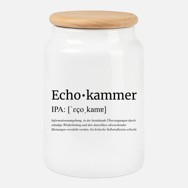 Echokammer - Keksdose mit Holzdeckel - Weiß