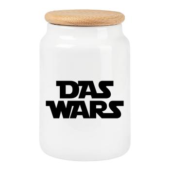 Das wars - Keksdose mit Holzdeckel - Weiß - Vorne