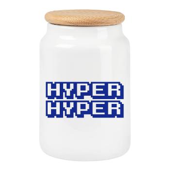 HYPER HYPER - Keksdose mit Holzdeckel - Weiß - Vorne