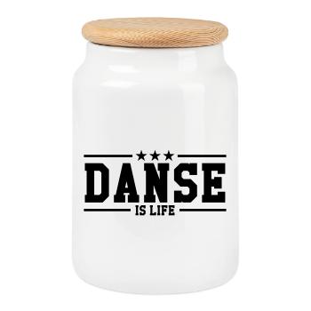 Danse is life ! - Boîte à biscuits avec couvercle en bois - blanc - Devant