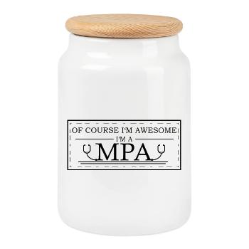 Ingenious Mpa - Cookie Jar with Wooden Lid - white - Front