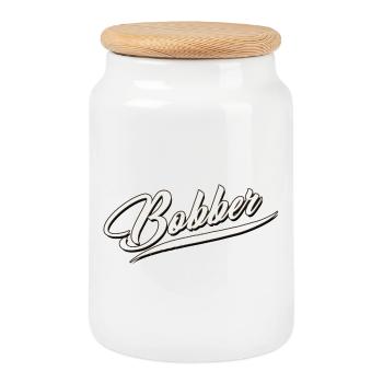 bobber chopper biker cruisen aufkleber sticker - Keksdose mit Holzdeckel - Weiß - Vorne