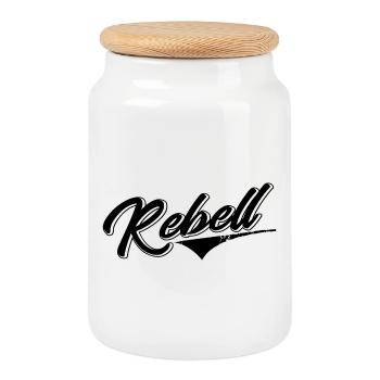 rebel dieb rowdy rebell bandit hustler gang crime - Keksdose mit Holzdeckel - Weiß - Vorne