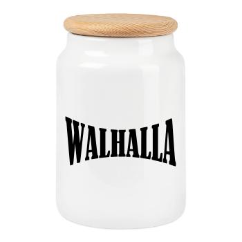 Valhalla Viking Chemise Viking - Boîte à biscuits avec couvercle en bois - blanc - Devant