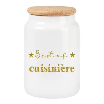 MAMAN. FÊTE DES MÈRES. BONNE FÊTE MAMAN - Boîte à biscuits avec couvercle en bois - blanc - Devant