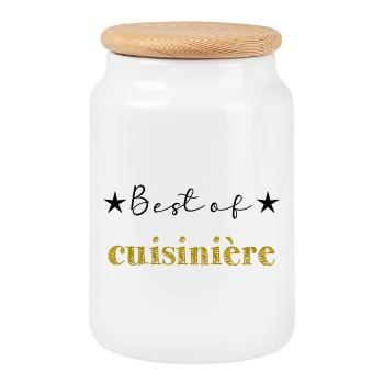 BONNE FÊTE MAMAN. MAMAN. FÊTE DES MÈRES - Boîte à biscuits avec couvercle en bois - blanc - Devant