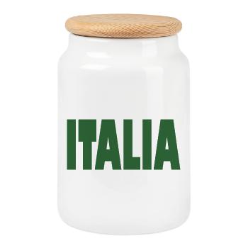 Italie Drapeau Italie Italie Italiano - Boîte à biscuits avec couvercle en bois - blanc - Devant