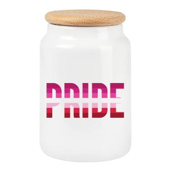 Pride Month LGBT - Lesbian Pride - Keksdose mit Holzdeckel - Weiß - Vorne
