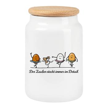 Ostern - Keksdose mit Holzdeckel - Weiß - Vorne