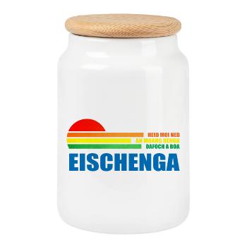 heid moi ned an moang denga oafoch a boa eischenga - Cookie Jar with Wooden Lid - white - Front