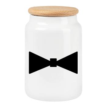 HAPPY FATHER'S DAY. TIE - Cookie Jar with Wooden Lid - white - Front