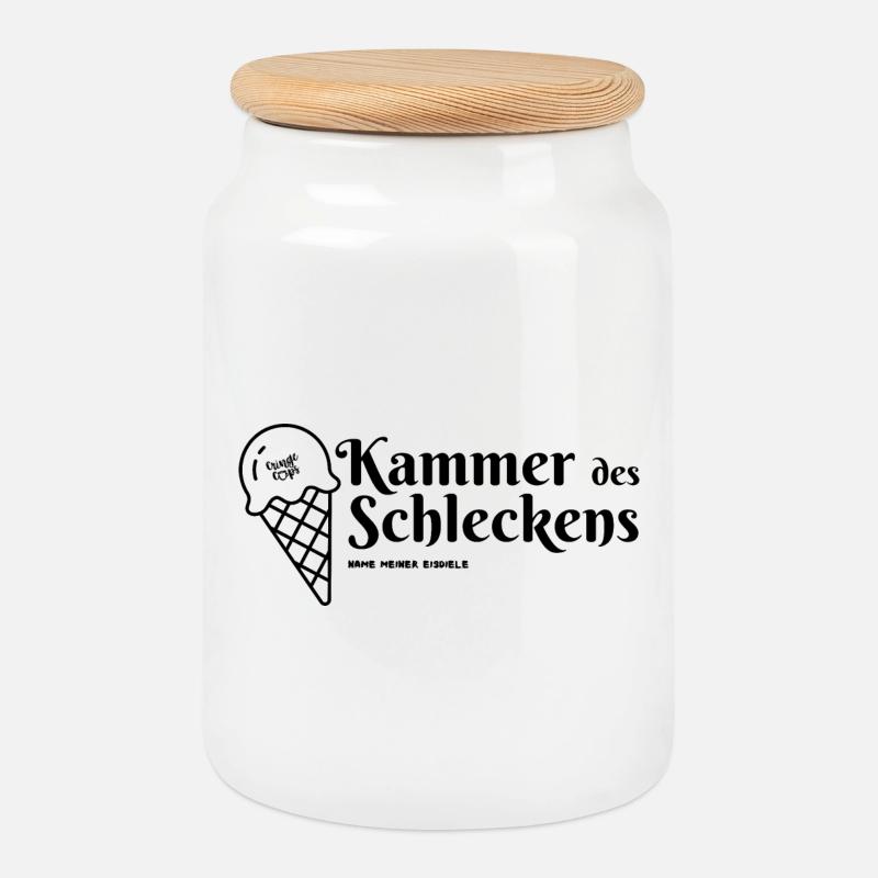 Kammer des Schleckens - Keksdose mit Holzdeckel - Weiß