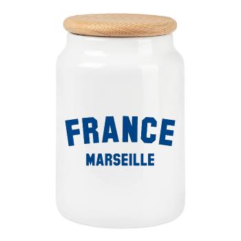 MARSEILLE France Frankreich - Boîte à biscuits avec couvercle en bois - blanc - Devant