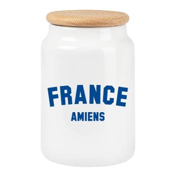 AMIENS France Frankreich - Boîte à biscuits avec couvercle en bois - blanc - Devant