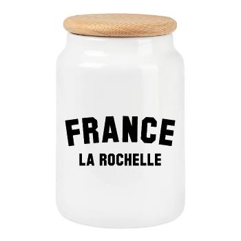LA ROCELLE, France Frankreich - Boîte à biscuits avec couvercle en bois - blanc - Devant