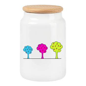 anniversary. Anniversary Decade. humor. funny - Cookie Jar with Wooden Lid - white - Front