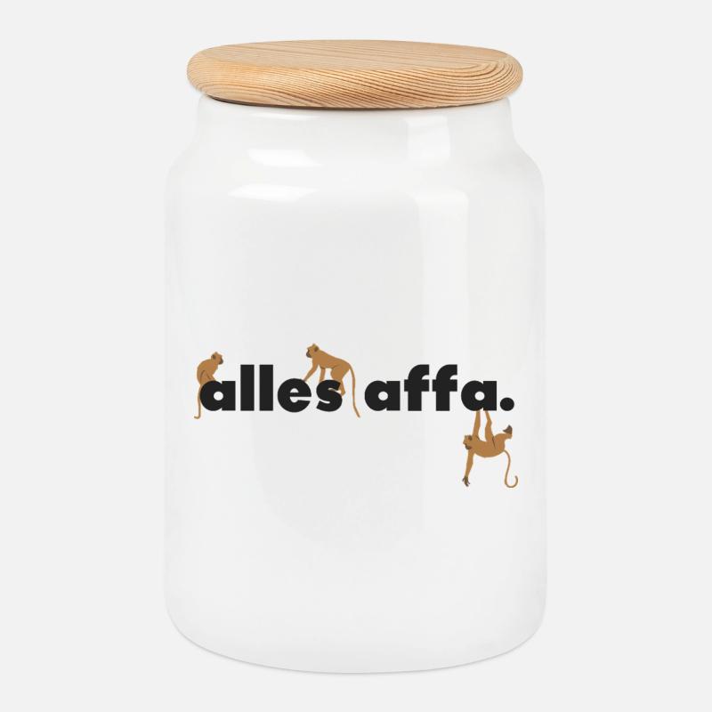allesaffa. - Keksdose mit Holzdeckel - Weiß