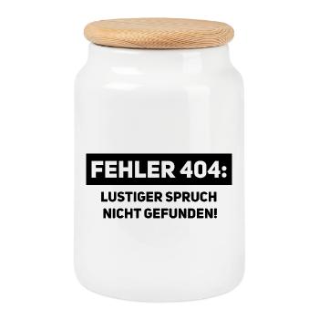 Erreur 404 – Drôle d’informaticien disant - Boîte à biscuits avec couvercle en bois - blanc - Devant