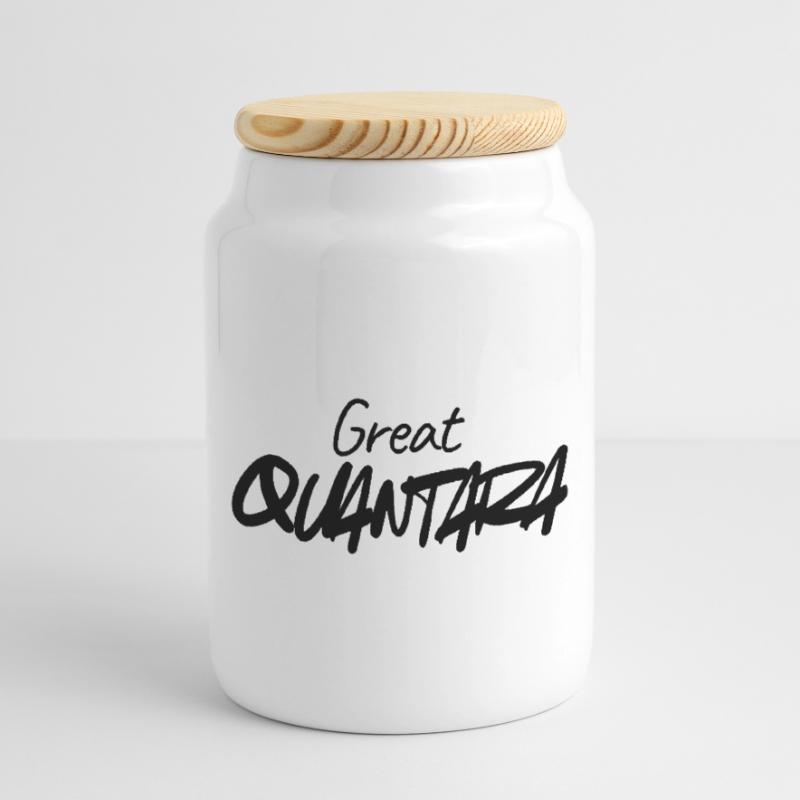 Great Quantity Graffiti Script Keksdose mit Holzdeckel