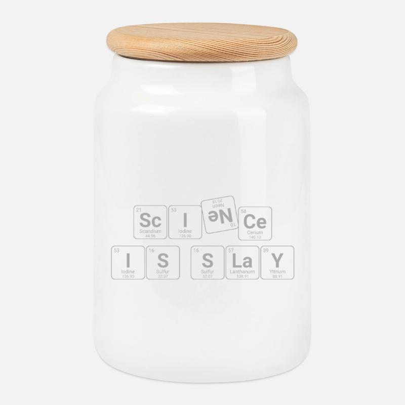 Science is slay - Keksdose mit Holzdeckel - Weiß