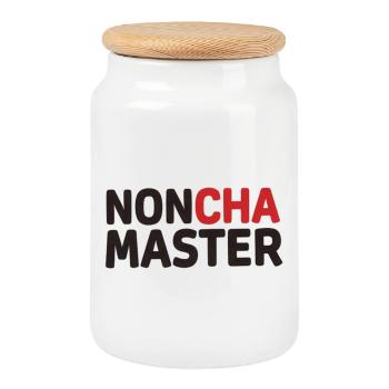 Noncha-Meister - Keksdose mit Holzdeckel - Weiß - Vorne