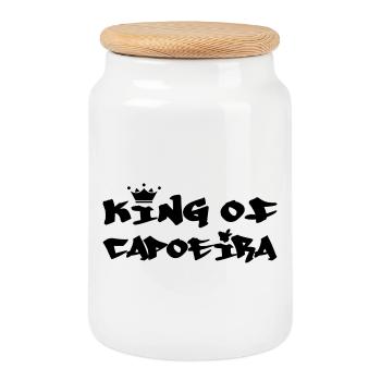 Der König von Capoeira - Keksdose mit Holzdeckel - Weiß - Vorne