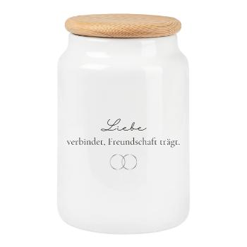 Maid of Honor Friendship - Cookie Jar with Wooden Lid - white - Front