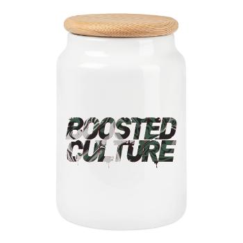 Cultures du tuning turbo de la scène JDM Car Boosted - Boîte à biscuits avec couvercle en bois - blanc - Devant
