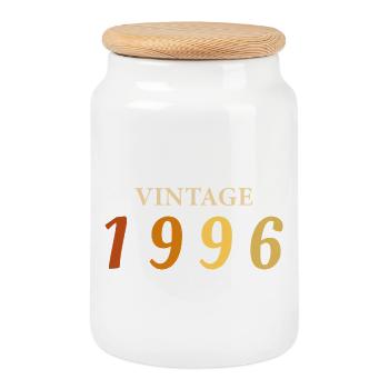 30 Year Old Legend Tee Born 1996 - Cookie Jar with Wooden Lid - white - Front