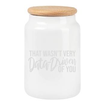 That Wasn't Very Data-Driven Of You Lustig Nerd - Keksdose mit Holzdeckel - Weiß - Vorne