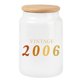 20 Year Old Legend Tee Born 2006 - Cookie Jar with Wooden Lid - white - Front